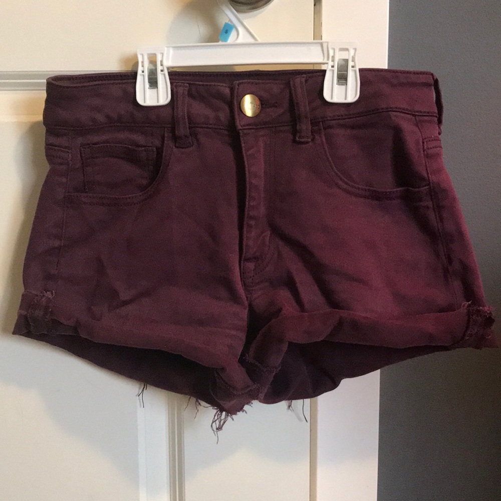 Red American Eagle shorts